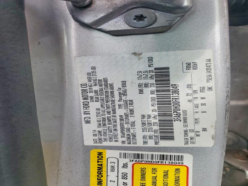 Продажа на аукционе авто 2015 Ford Fusion, vin: 3FA6P0HD0FR138049, номер лота: 71080656