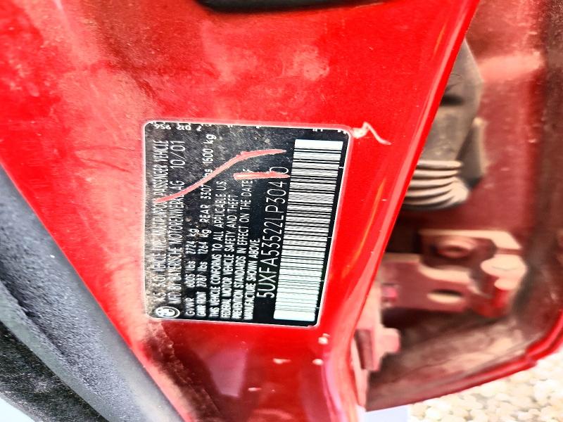 69068736 :رقم المزاد ، 5UXFA53522LP30410 vin ، 2002 Bmw X5 مزاد بيع
