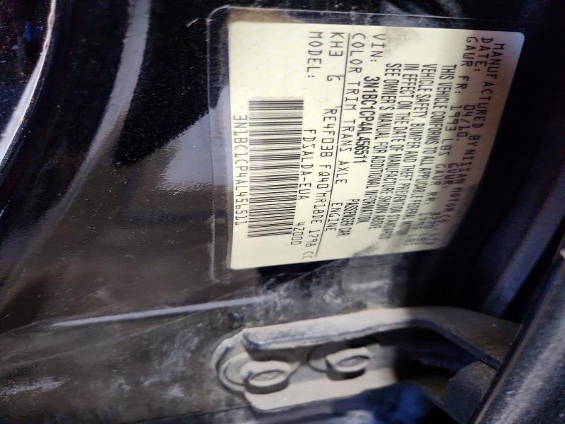 70086766 :رقم المزاد ، 3N1BC1CP4AL456511 vin ، 2010 Nissan Versa مزاد بيع