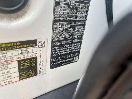 70854366 :رقم المزاد ، SALYT2EX8PA350078 vin ، 2023 Land Rover Range Rover Velar مزاد بيع