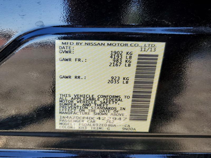 Aukcja sprzedaży 2013 Nissan Leaf, vin: 1N4AZ0CP4DC422947, numer aukcji: 69426266