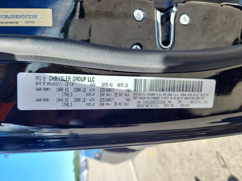 68354786 :رقم المزاد ، 1C4NJDEB5FD215184 vin ، 2015 Jeep Compass مزاد بيع