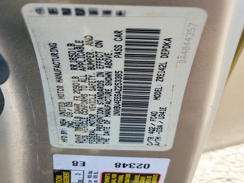 Aukcja sprzedaży 2010 Toyota Corolla, vin: 1NXBU4EE6AZ253385, numer aukcji: 68986306