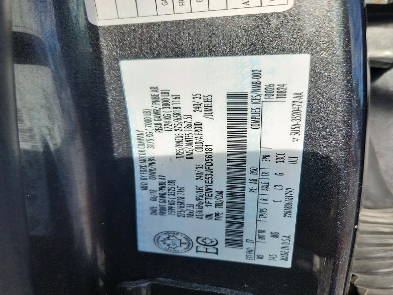 70070206 :رقم المزاد ، 1FTEW1E53JFD56181 vin ، 2018 Ford F150 مزاد بيع