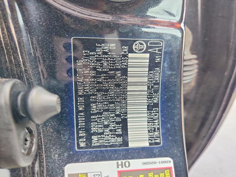 Aukcja sprzedaży 2014 Toyota Corolla, vin: 2T1BURHE5EC030979, numer aukcji: 70058166