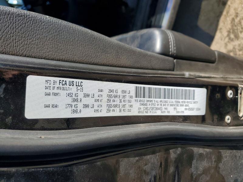 Продаж на аукціоні авто 2015 Dodge Durango, vin: 1C4RDJFG8FC864453, номер лоту: 67855166