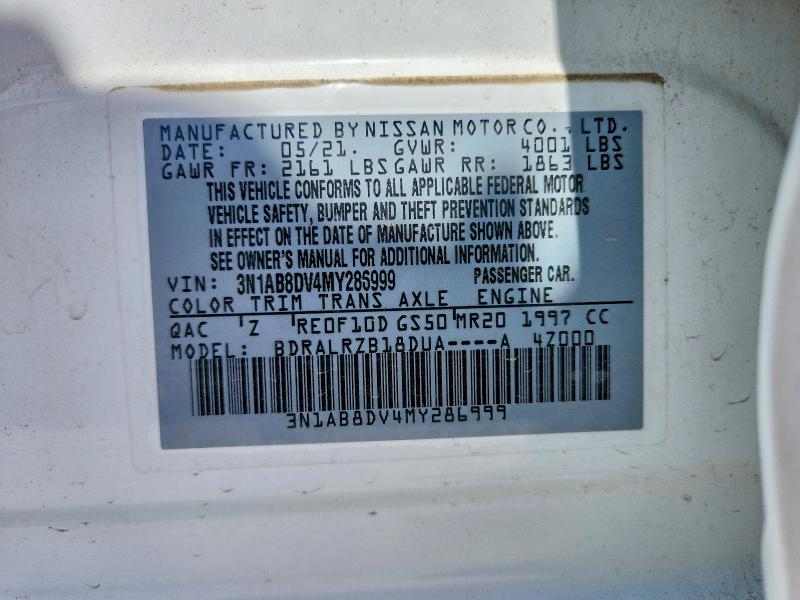 Aukcja sprzedaży 2021 Nissan Sentra, vin: 3N1AB8DV4MY286999, numer aukcji: 68681506
