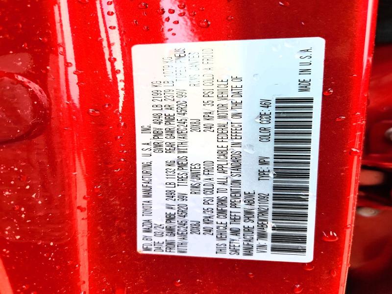 67397886 :رقم المزاد ، 7MMVABEM7RN211092 vin ، 2024 Mazda Cx-50 مزاد بيع