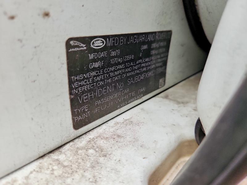 70803006 :رقم المزاد ، SAJBD4FX9KCY78845 vin ، 2019 Jaguar Xf مزاد بيع