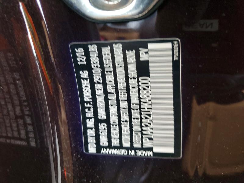 Продаж на аукціоні авто 2017 Porsche Cayenne, vin: WP1AA2A21HKA88200, номер лоту: 69364296