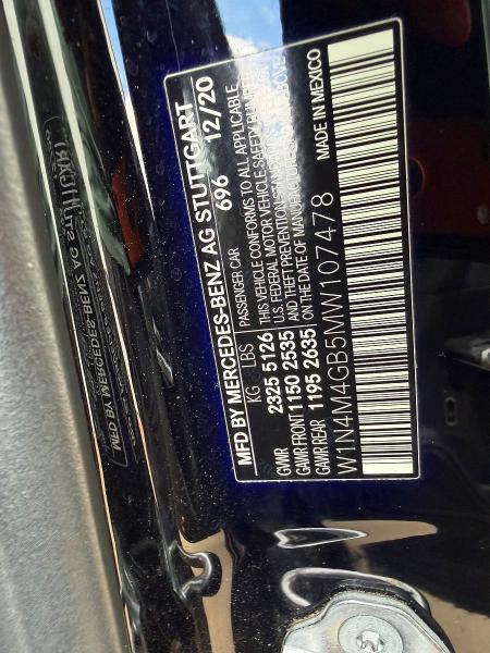 Aukcja sprzedaży 2021 Mercedes-benz Glb, vin: W1N4M4GB5MW107478, numer aukcji: 66855806