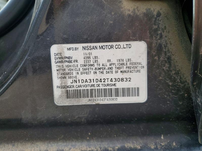 Продажа на аукционе авто 2002 Nissan Maxima, vin: JN1DA31D42T430832, номер лота: 68821636