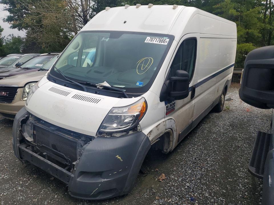 2018 Ram Promaster 3500 მანქანა იყიდება აუქციონზე, vin: 3C6URVHG0JE116837, აუქციონის ნომერი: 70717666