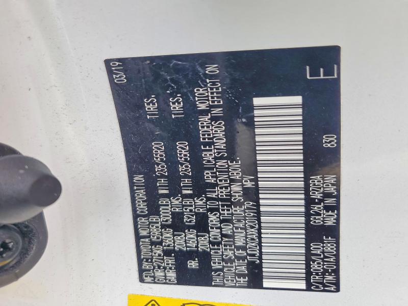 68604366 :رقم المزاد ، JTJDZKCAXK2019179 vin ، 2019 Lexus Rx مزاد بيع