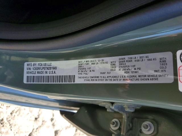 2026 Ram 1500 მანქანა იყიდება აუქციონზე, vin: 1C6SRFJP5TN281949, აუქციონის ნომერი: 65021786