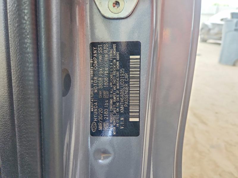70988886 :رقم المزاد ، KMHTH6AB8LU031935 vin ، 2020 Hyundai Veloster مزاد بيع