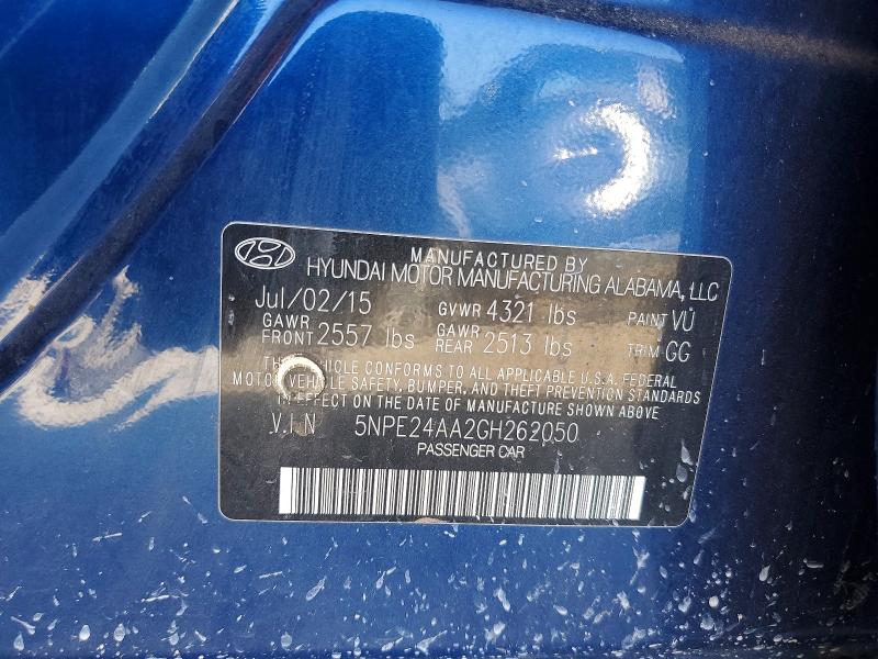Продажа на аукционе авто 2016 Hyundai Sonata, vin: 5NPE24AA2GH262050, номер лота: 68685206