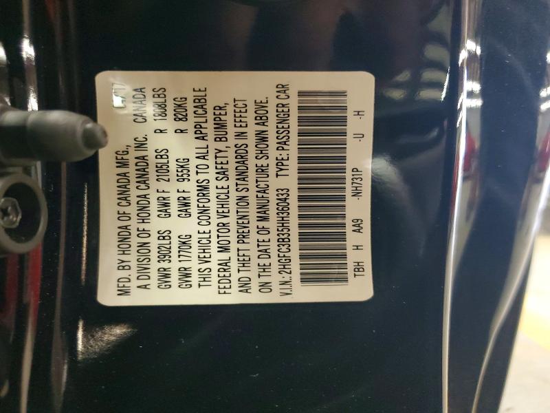 Aukcja sprzedaży 2017 Honda Civic, vin: 2HGFC3B35HH360433, numer aukcji: 67830166