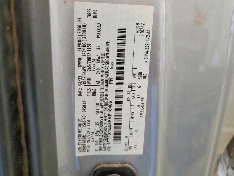 Aukcja sprzedaży 2023 Ford F150, vin: 1FTFX1E53PKE18406, numer aukcji: 65045966