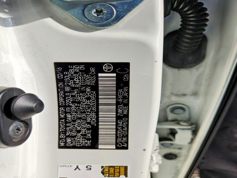 Продажа на аукционе авто 2016 Toyota Prius, vin: JTDKBRFU6G3009554, номер лота: 67883486