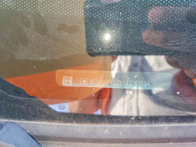 Aukcja sprzedaży 2017 Chevrolet Traverse, vin: 1GNKRFKD5HJ230034, numer aukcji: 67689796