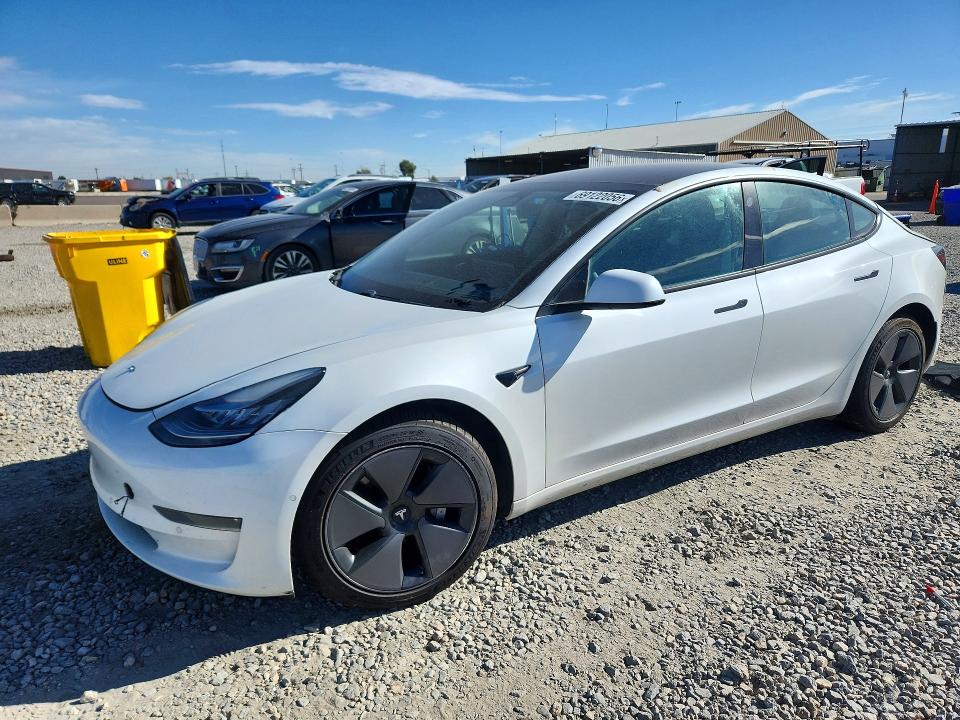 2021 Tesla Model 3 მანქანა იყიდება აუქციონზე, vin: 5YJ3E1EB7MF849385, აუქციონის ნომერი: 69122056