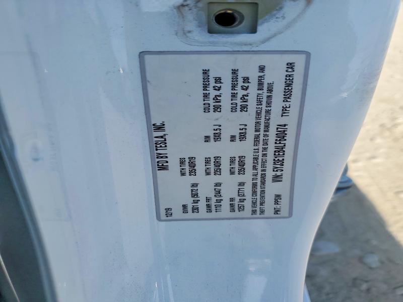 2020 Tesla Model 3 მანქანა იყიდება აუქციონზე, vin: 5YJ3E1EB4LF640474, აუქციონის ნომერი: 70467506