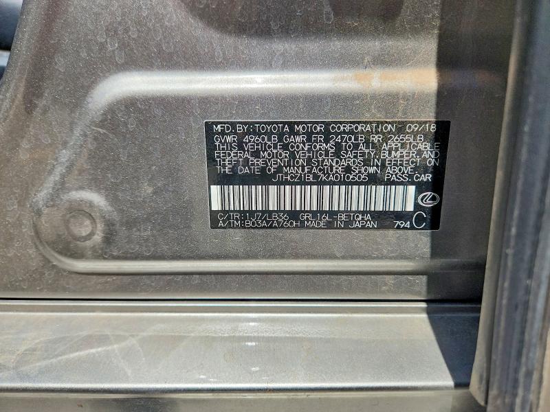 Продаж на аукціоні авто 2019 Lexus Gs 350, vin: JTHCZ1BL7KA010505, номер лоту: 66441526