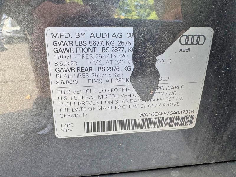 2016 Audi Sq5 მანქანა იყიდება აუქციონზე, vin: WA1CCAFP7GA037916, აუქციონის ნომერი: 70238666