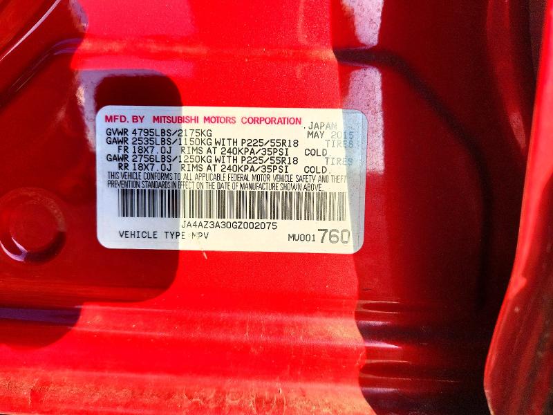 Aukcja sprzedaży 2016 Mitsubishi Outlander, vin: JA4AZ3A30GZ002075, numer aukcji: 68107166