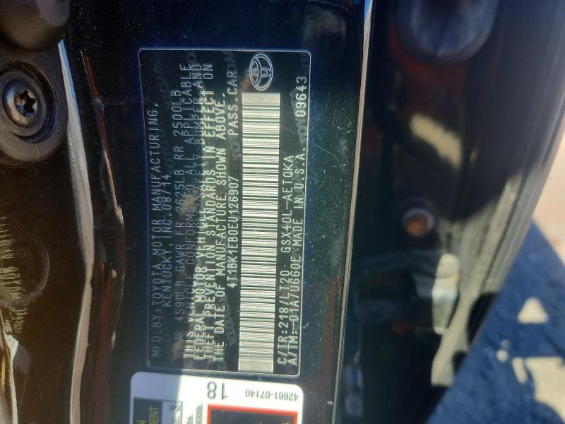 68975356 :رقم المزاد ، 4T1BK1EB0EU126907 vin ، 2014 Toyota Avalon مزاد بيع