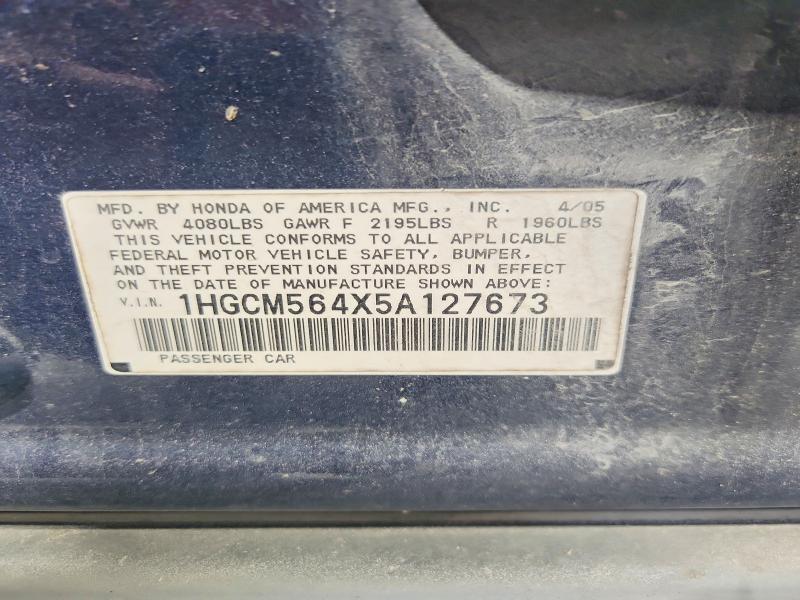 Продажа на аукционе авто 2005 Honda Accord, vin: 1HGCM564X5A127673, номер лота: 67507756