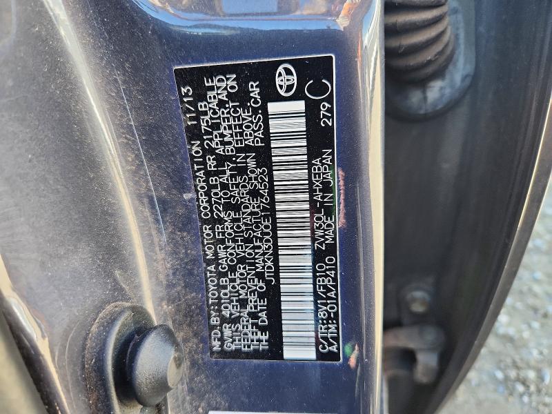 Продаж на аукціоні авто 2014 Toyota Prius, vin: JTDKN3DU0E1764523, номер лоту: 67115876