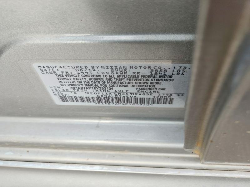 Aukcja sprzedaży 2014 Nissan Sentra, vin: 3N1AB7AP1EY293104, numer aukcji: 69441396