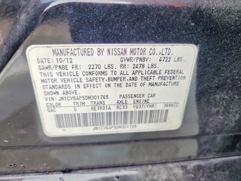 Aukcja sprzedaży 2013 Infiniti G37 Sedan, vin: JN1CV6AP5DM301765, numer aukcji: 67347696