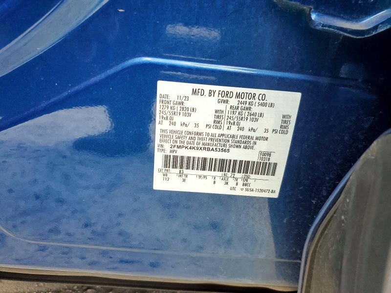 Продаж на аукціоні авто 2024 Ford Edge, vin: 2FMPK4K9XRBA53565, номер лоту: 67783036