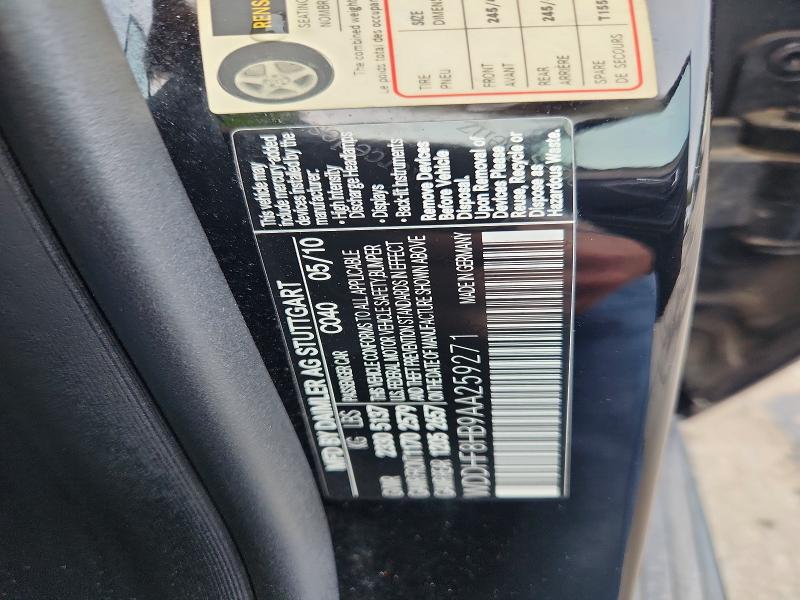 Aukcja sprzedaży 2010 Mercedes-benz E, vin: WDDHF8HB9AA259271, numer aukcji: 70296886
