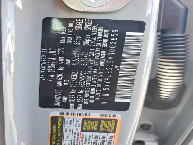 68642096 :رقم المزاد ، 5XYPLES19VG003859 vin ، 2027 Kia Telluride مزاد بيع