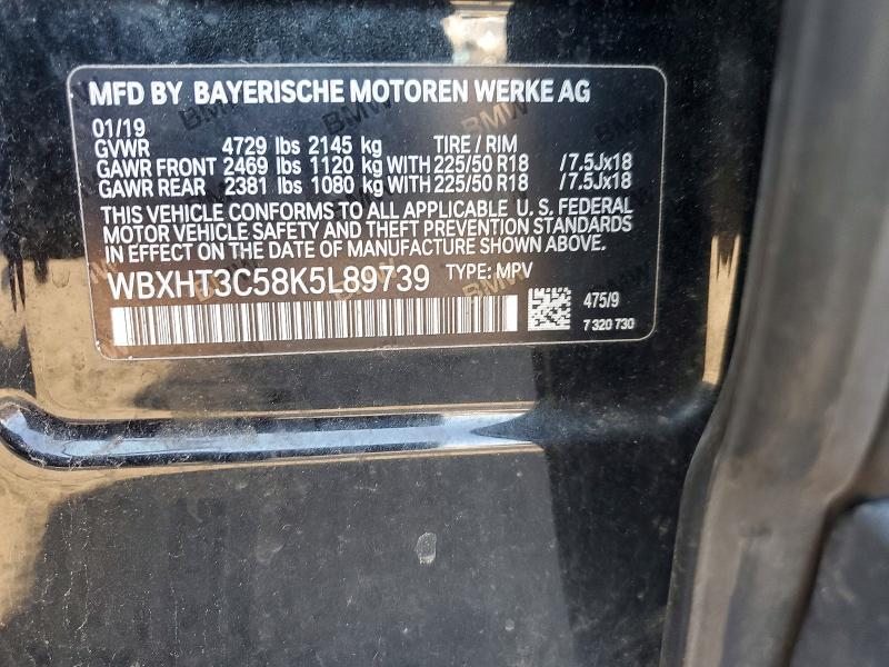 Продаж на аукціоні авто 2019 Bmw X1, vin: WBXHT3C58K5L89739, номер лоту: 70089566