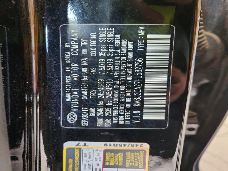 Продаж на аукціоні авто 2017 Hyundai Tucson, vin: KM8J3CA27HU582756, номер лоту: 71050446