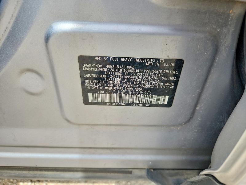 2015 Subaru Forester მანქანა იყიდება აუქციონზე, vin: JF2SJGWC8FH596373, აუქციონის ნომერი: 70511386