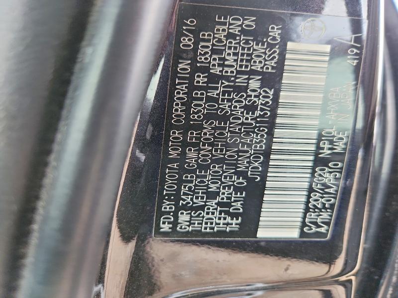 68382116 :رقم المزاد ، JTDKDTB35G1137302 vin ، 2016 Toyota Prius C مزاد بيع