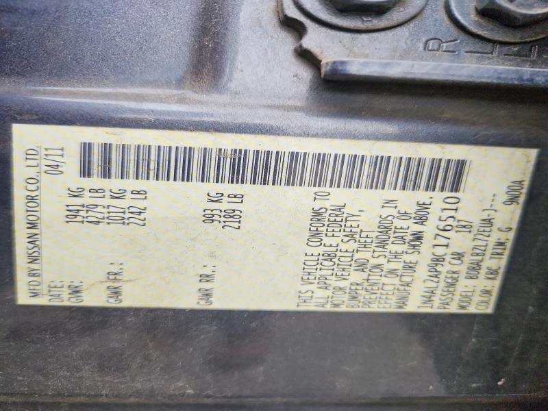 Aukcja sprzedaży 2011 Nissan Altima, vin: 1N4AL2AP9BC176510, numer aukcji: 69804746