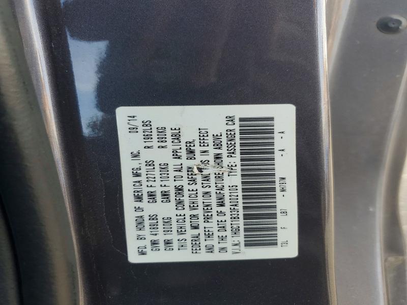 Aukcja sprzedaży 2015 Honda Accord, vin: 1HGCT1B33FA002105, numer aukcji: 70367416