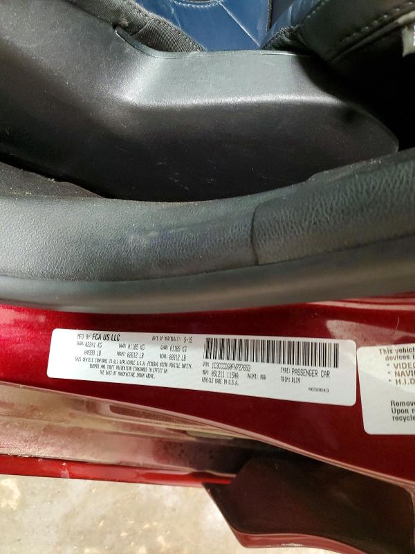 69364636 :رقم المزاد ، 1C3CCCDG0FN727653 vin ، 2015 Chrysler 200 مزاد بيع
