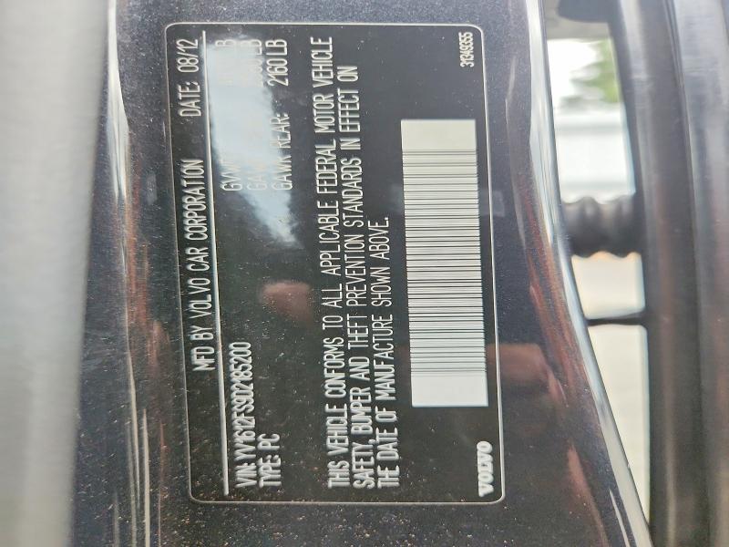 67539456 :رقم المزاد ، YV1612FS9D2185200 vin ، 2013 Volvo S60 مزاد بيع