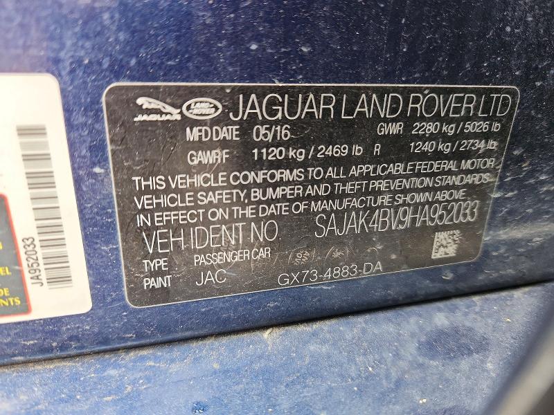 Продажа на аукционе авто 2017 Jaguar Xe, vin: SAJAK4BV9HA952033, номер лота: 69687736