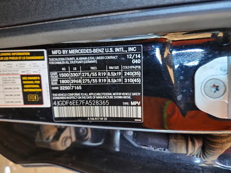 Auction sale of the 2015 Mercedes-benz Gl, vin: 4JGDF6EE7FA528365, lot number: 70691376