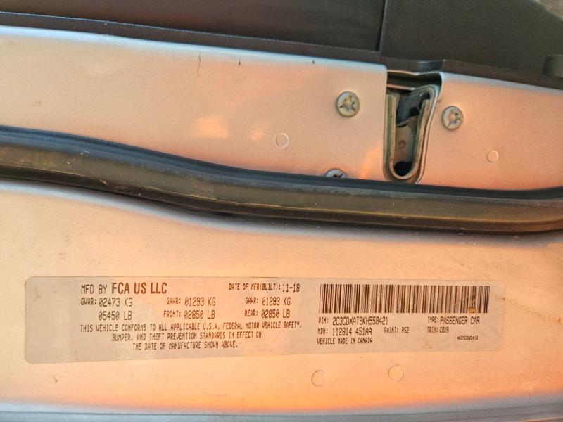 66775376 :رقم المزاد ، 2C3CDXAT9KH558421 vin ، 2019 Dodge Charger مزاد بيع