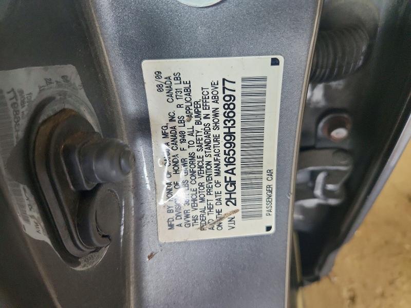 69195816 :رقم المزاد ، 2HGFA16599H368977 vin ، 2009 Honda Civic مزاد بيع